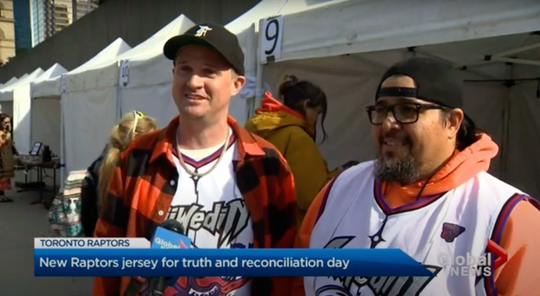 Global News | Indigenous-inspired Raptors jersey in honour of National Day for Truth and Reconciliation