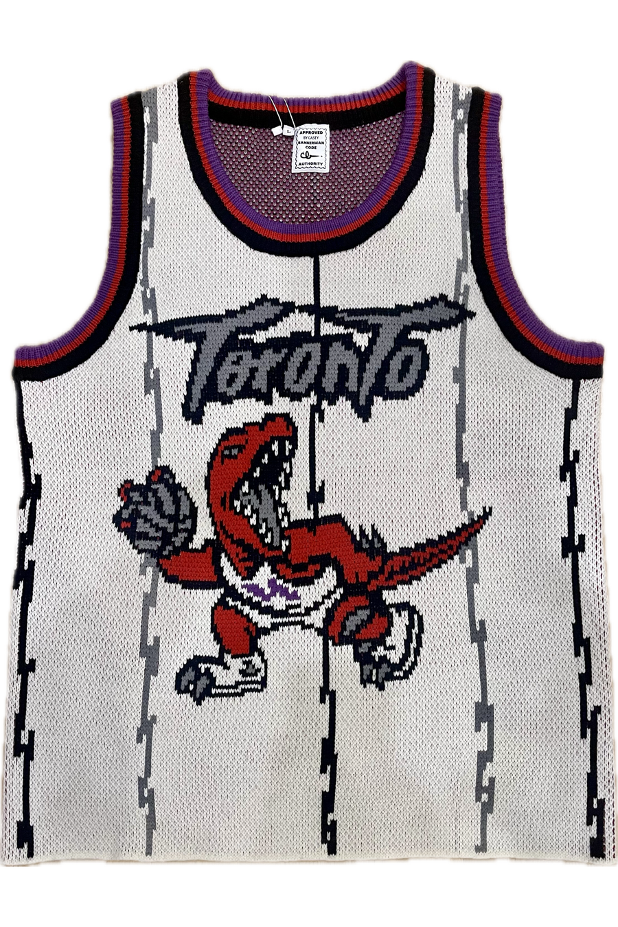 Ivory Knit Wool Toronto Basketball Jersey Casey Bannerman Designs